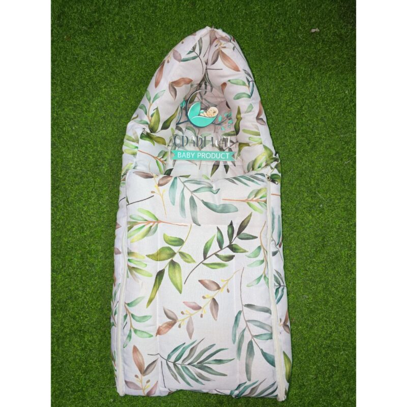Godadi Wala Baby Bedding Set Embroidery with Digital Leaves set  (0-10)Months (Green) - Image 5