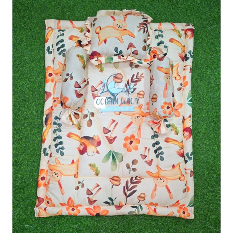 Godadi Wala Baby Bedding Set Embroidery with Digital Rabbit set  (0-10)Months (Multi) - Image 6