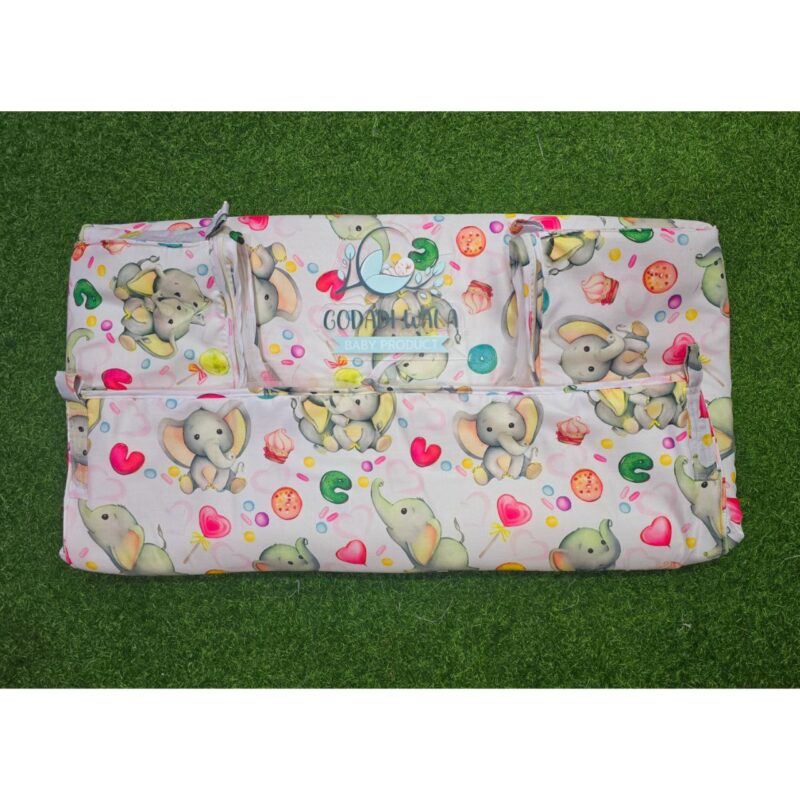 Godadi Wala Baby Bedding Set Embroidery with Digital Baby Elephant set  (0-10)Months (Multi) - Image 5
