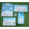 Godadi Wala Baby Bedding Set Embroidery with Digital Elephant & Tree set  (0-10)Months (Blue)