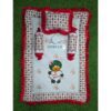 GODADI WALA baby Embroidery 4 Pcs Square Godadi Set (I Love Mom Set) (red)
