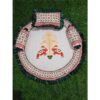 GODADI WALA baby Embroidery 4 Pcs Round Godadi Set (Hathi-Mor Set) (Green)