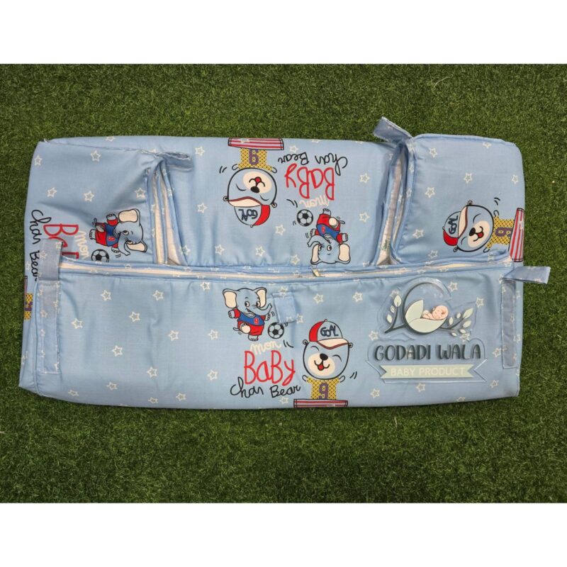 Godadi Wala Baby Bedding Set 9 Pcs Digital Print Combo (0-10)Months (Baby Chan Bear) - Image 8