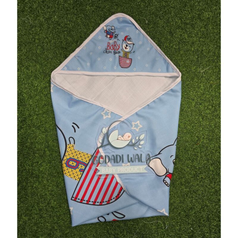 Godadi Wala Baby Bedding Set 9 Pcs Digital Print Combo (0-10)Months (Baby Chan Bear) - Image 7