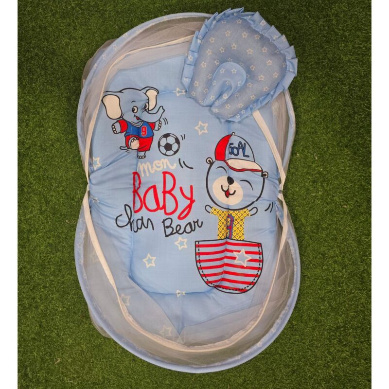 Godadi Wala Baby Bedding Set 9 Pcs Digital Print Combo (0-10)Months (Baby Chan Bear) - Image 3