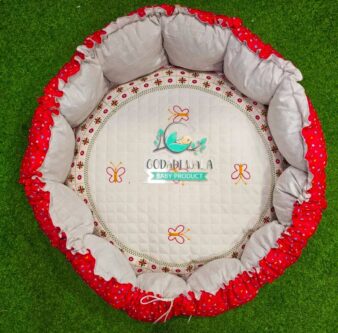 Godadi Wala Baby Bedding Tub Embroidery with Digital (0-18)Months (Pink)
